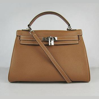 HKL32OLCS008 Hermes Kelly Borse 32CM caffﾨﾨ chiaro (argento)